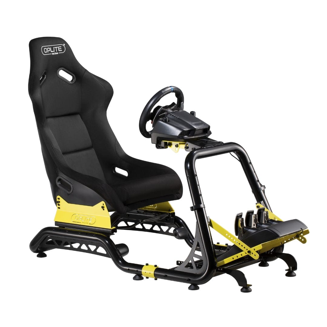 OPLITE GTR S8 ELITE YELLOW - Bucket Seat and Chassis for Simracing  Simulator, compatible with Thrustmaster, Logitech, Fanatec and MOZA  steering wheels : : Electronics