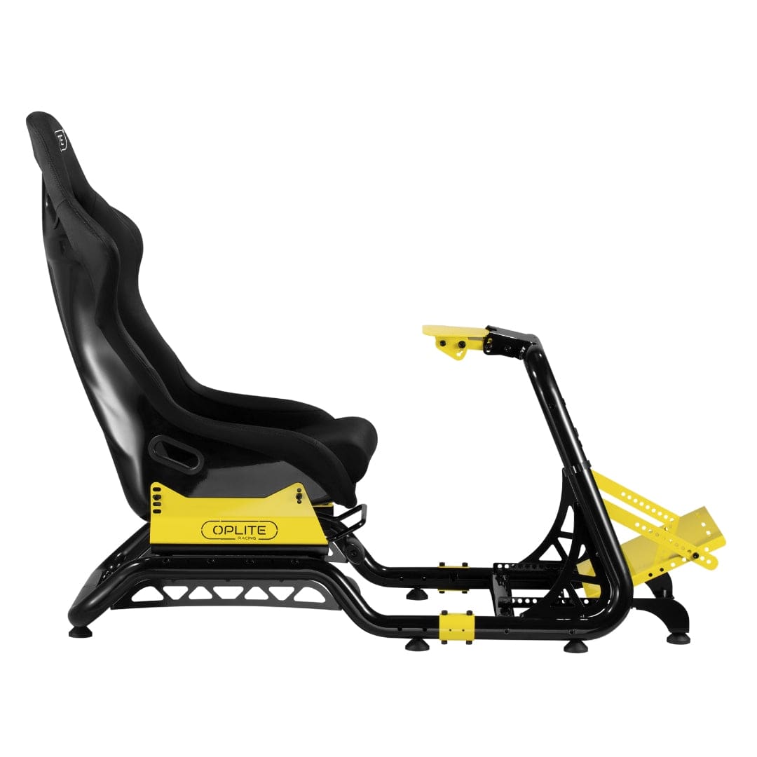 OPLITE GTR S8 ELITE YELLOW - Bucket Seat and Chassis for Simracing  Simulator, compatible with Thrustmaster, Logitech, Fanatec and MOZA  steering wheels : : Electronics